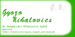 gyozo mihalovics business card